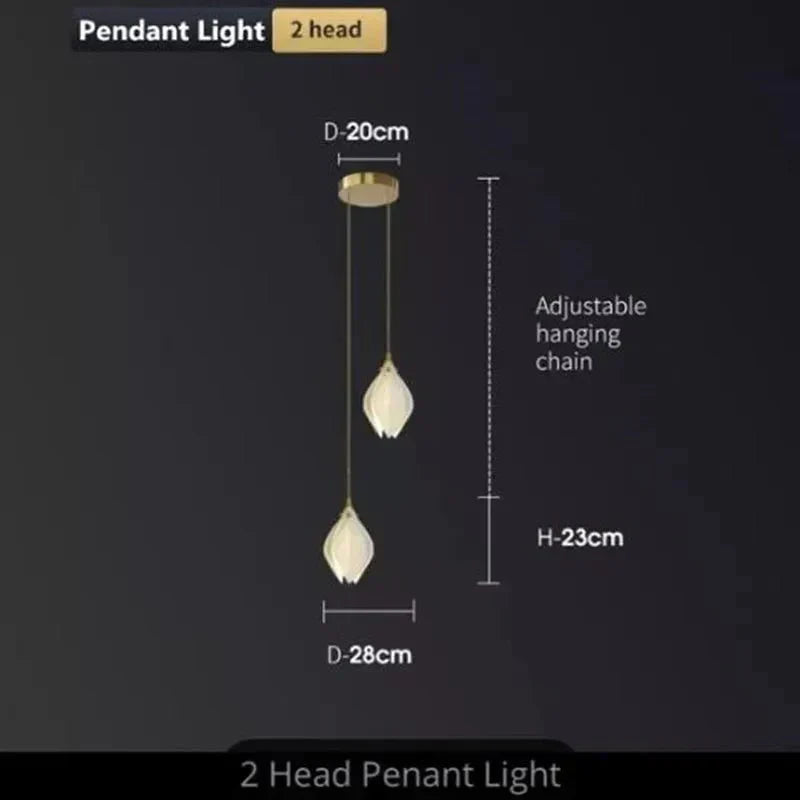 Lampadario floreale in ceramica NovaFlora per case moderne | Lersk