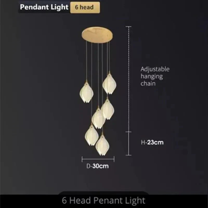 Lampadario floreale in ceramica NovaFlora per case moderne | Lersk