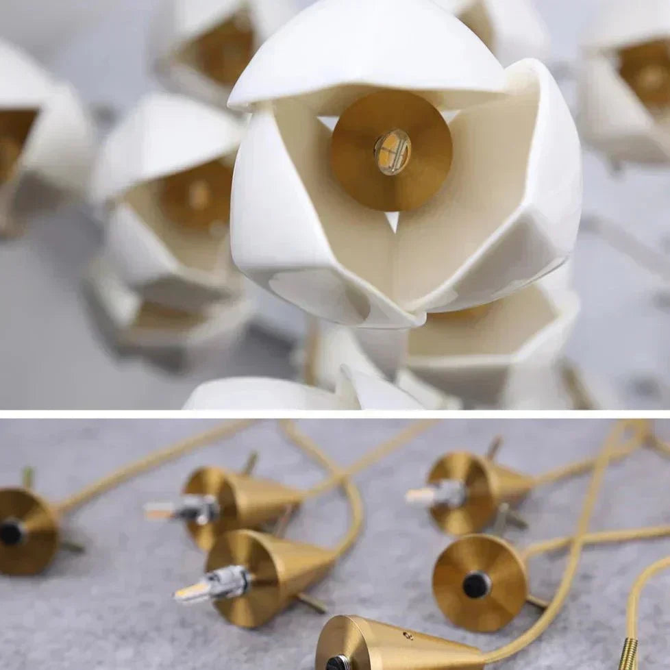 Lampadario floreale in ceramica NovaFlora per case moderne | Lersk