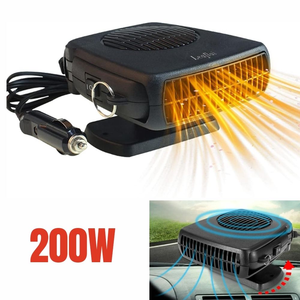 TurboHeat 12V Bilvarmer 150W og 300W Keramisk Blæservarmer Bærbar Bilafrimnings- og Varmeenhed | Lersk