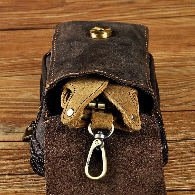 Premium Leder Herren-Gürteltasche für tägliche Essentials und eleganten Stil unterwegs | Lersk