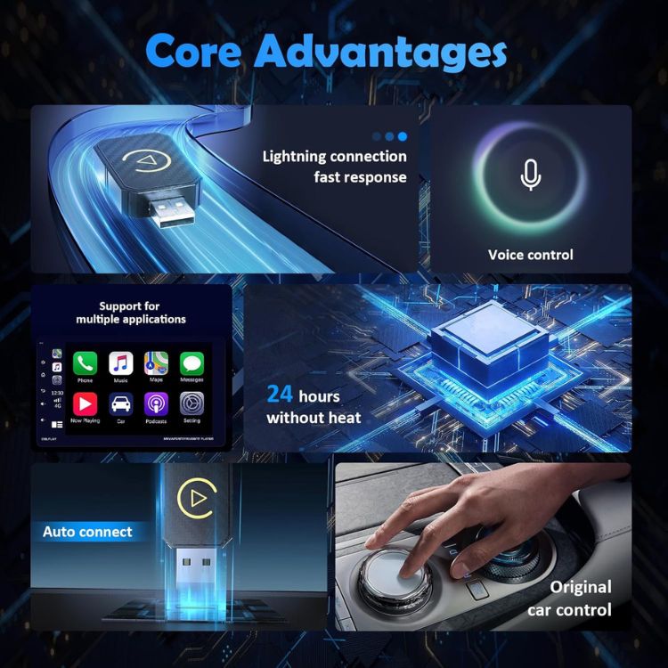 Bezdrátový mini adaptér CarPlay pro více než 800 vozů a iPhonů | Lersk