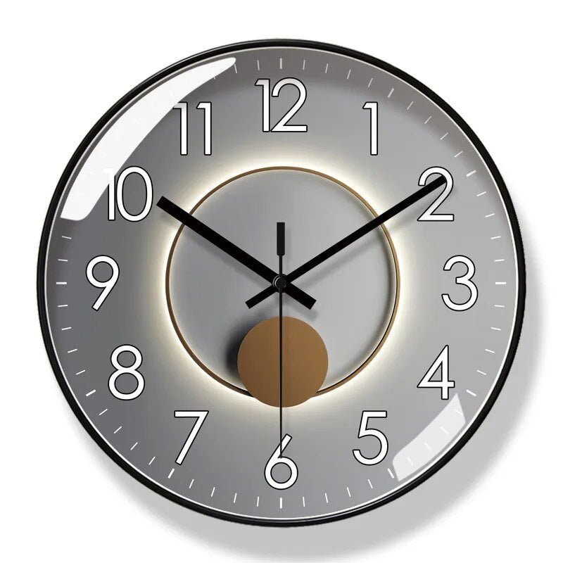 NordicAura Black and White Minimalist Wall Clock for Home | Lersk