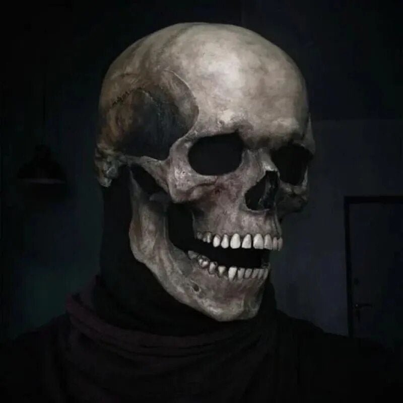 Skull Mask With Movable Jaw for Halloween Cosplay Realistic Prop | Lersk