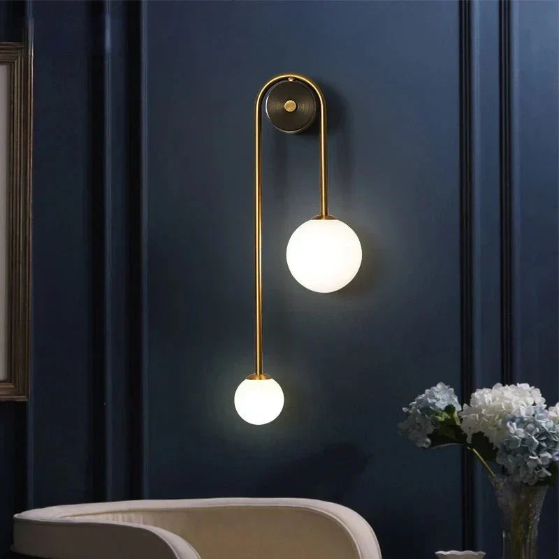 Applique murale boule en verre Luma | Luminaire moderne minimaliste Lersk