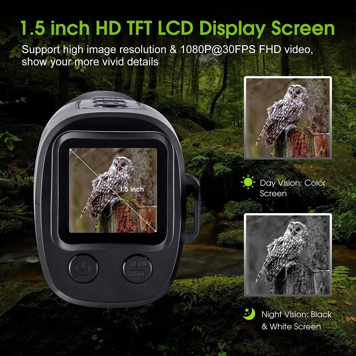 Thermal Night Vision Camera with 2K 1080P HD and 5X Digital Zoom | Lersk