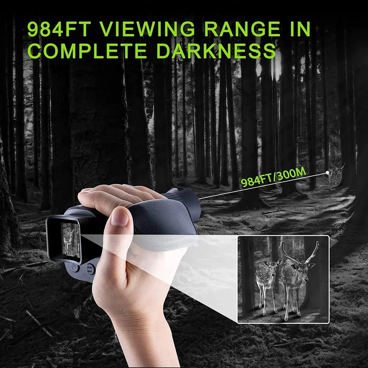 Thermal Night Vision Camera with 2K 1080P HD and 5X Digital Zoom