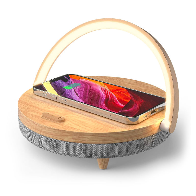 LumaNova 4 In 1 Bedside Lamp With Wireless Charging And Bluetooth Speaker | Lersk