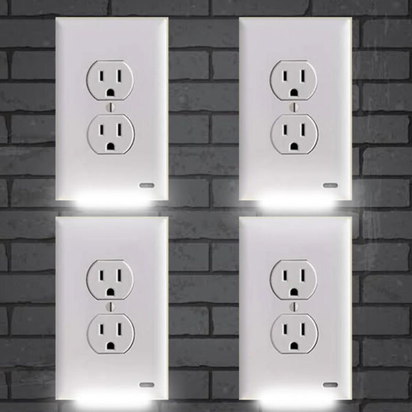 Pack Of 4 Auto-Sensor LED Outlet Night Lights Kid-Safe | Lersk