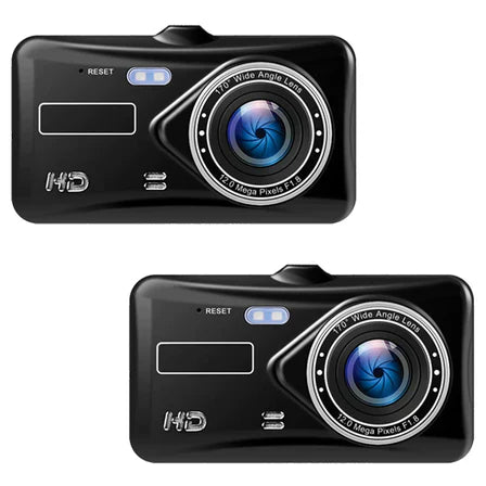 Dual Wireless Dash Cam Front And Rear 1080p 4-Inch LCD 170-Degree Ultra-Wide | Lersk