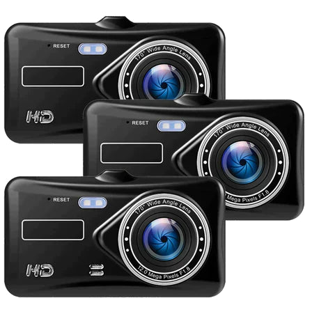 Dual Wireless Dash Cam Front And Rear 1080p 4-Inch LCD 170-Degree Ultra-Wide | Lersk