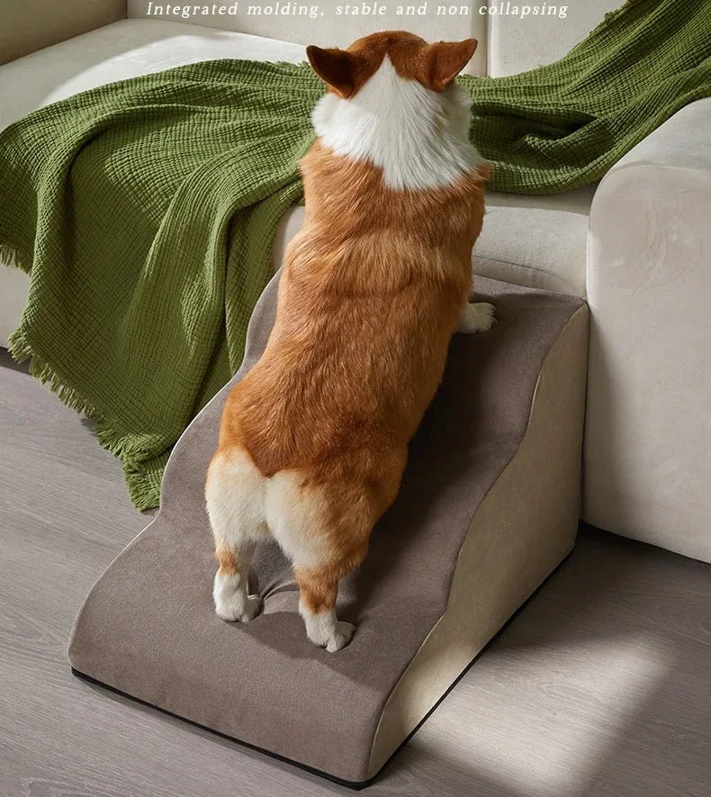 PetComfort Memory-Schaum-Hundetreppen Unterstützendes Stufensystem für kleine und ältere Hunde zum Erreichen höherer Betten | Lersk