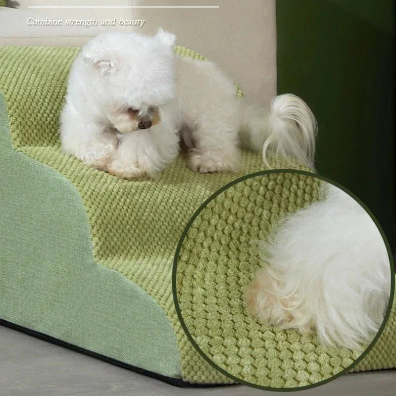 PetComfort Memory-Schaum-Hundetreppen Unterstützendes Stufensystem für kleine und ältere Hunde zum Erreichen höherer Betten | Lersk