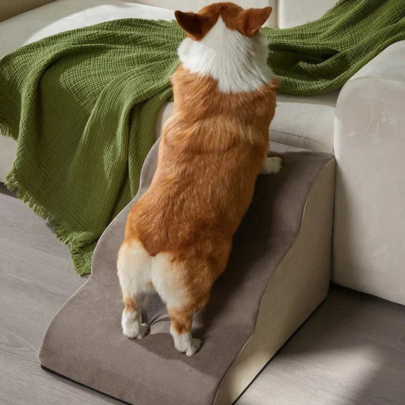 PetComfort Memory-Schaum-Hundetreppen Unterstützendes Stufensystem für kleine und ältere Hunde zum Erreichen höherer Betten | Lersk