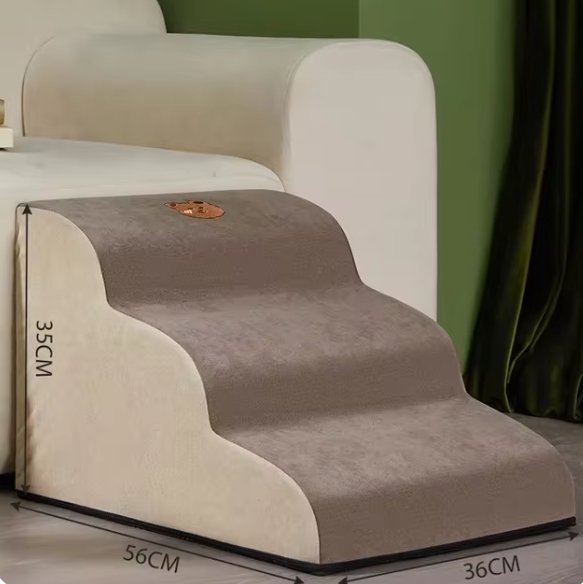 PetComfort Memory-Schaum-Hundetreppen Unterstützendes Stufensystem für kleine und ältere Hunde zum Erreichen höherer Betten | Lersk