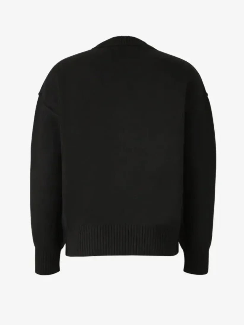 Luxusní vlněný svetr Amitalie s ikonickým srdcem Unisex 100 % vlna | Lersk