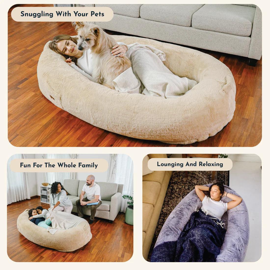PawMingle Duo Lounge-seng til fælles hundekosessioner | Lersk