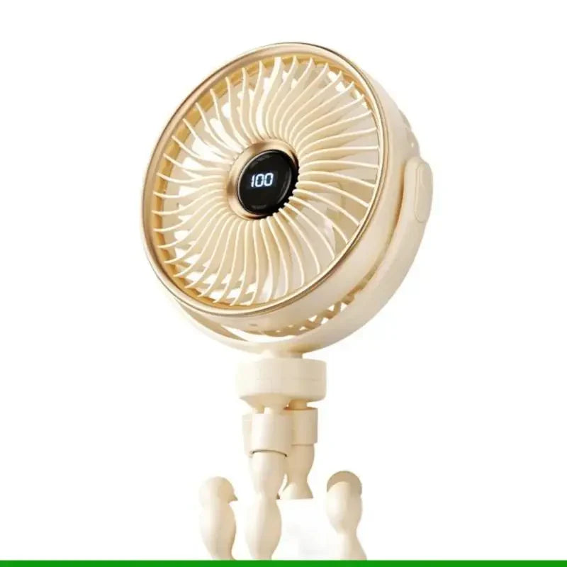 Přenosný klipový ventilátor na baterie, nastavitelný a skládací | Lersk