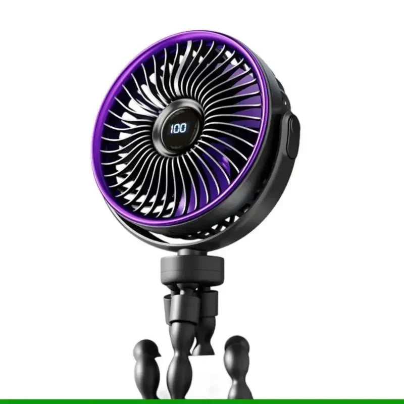 Přenosný klipový ventilátor na baterie, nastavitelný a skládací | Lersk