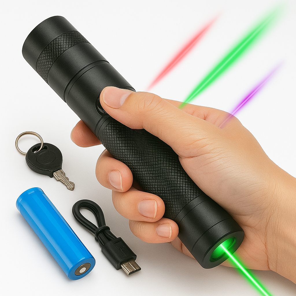 Wiederaufladbare Hochleistungs-Laserpointer-Taschenlampe | Lersk