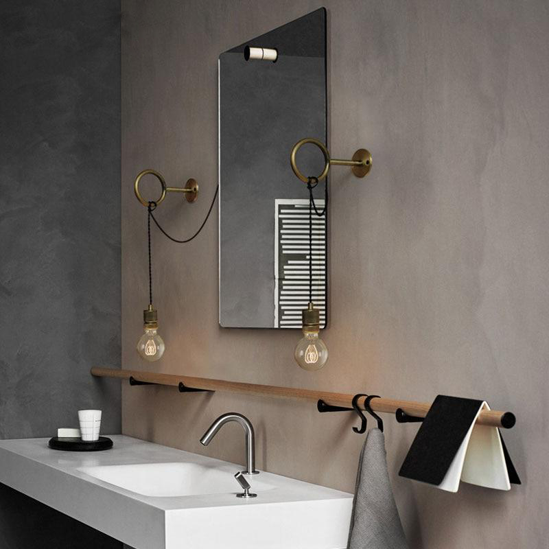 Applique da parete vintage industriale Harrow con spina | Lersk
