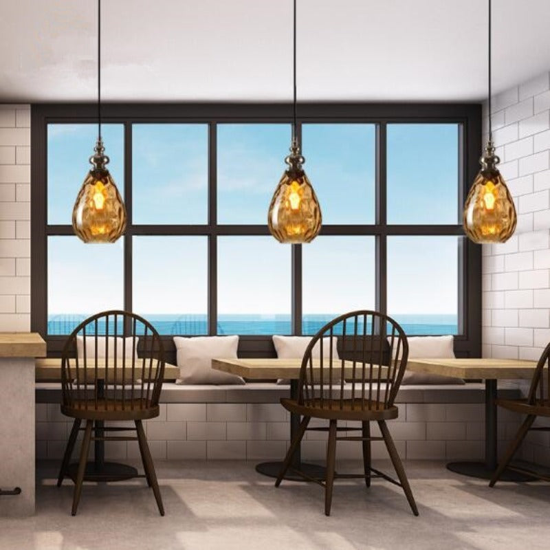 Arlena Drop Glass Pendant Lamp in Modern Nordic Style | Lersk
