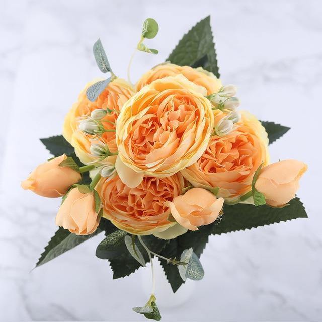 Peonie finte in seta da 12 pollici, set di 9 fiori artificiali | Lersk