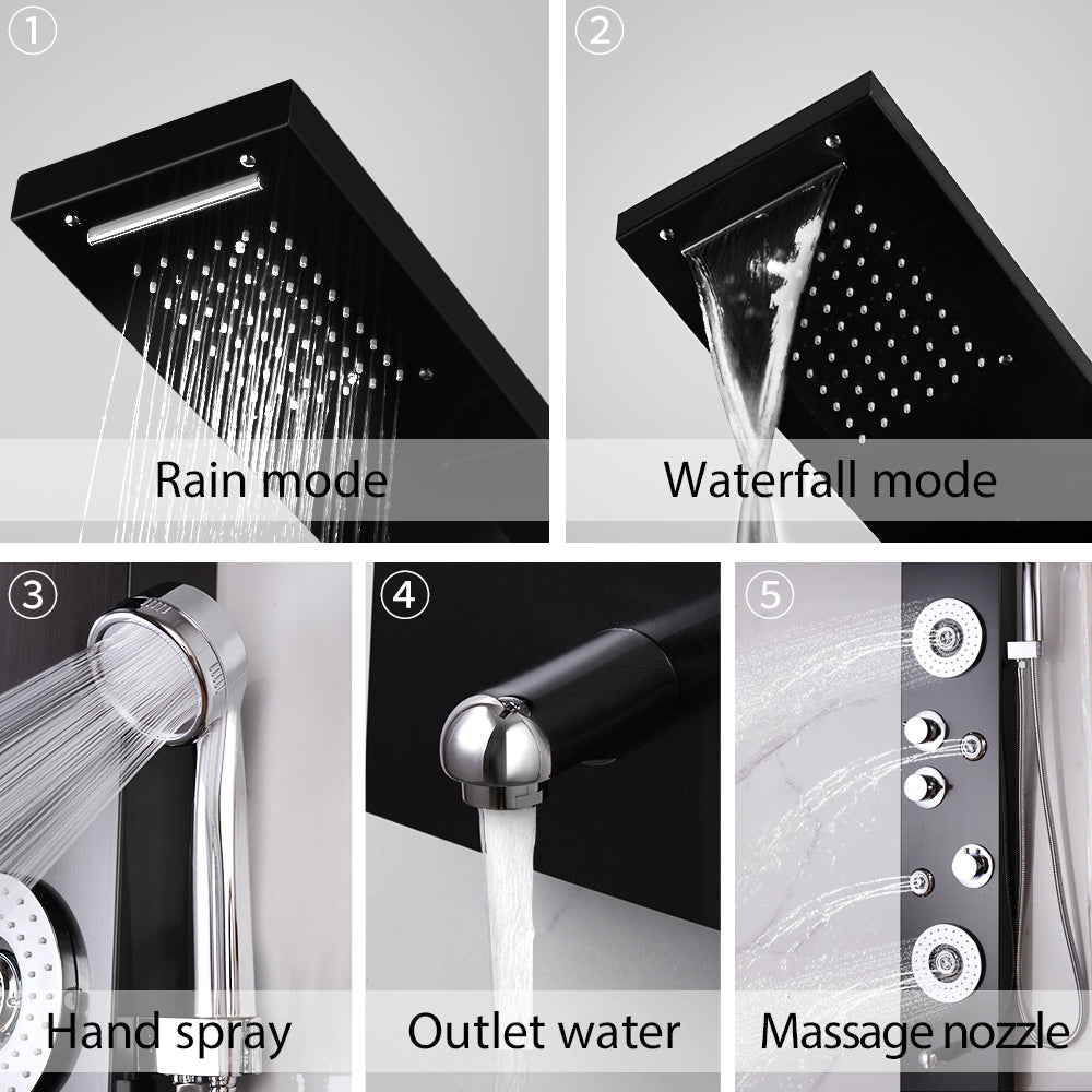 AureaLux Nerezový Nástěnný Sprchový Panel | Lersk