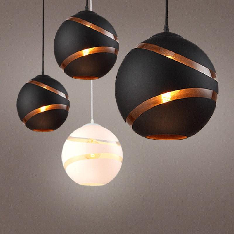 Aviara Nordic Glass Ball Pendant Light E27 Cord For Bedroom | Lersk