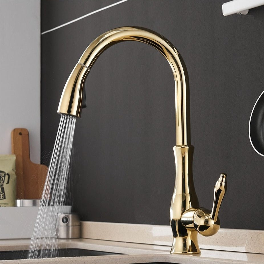 Anton Pull-Out Kitchen Faucet With Effortless Spray For Busy Homes | Lersk