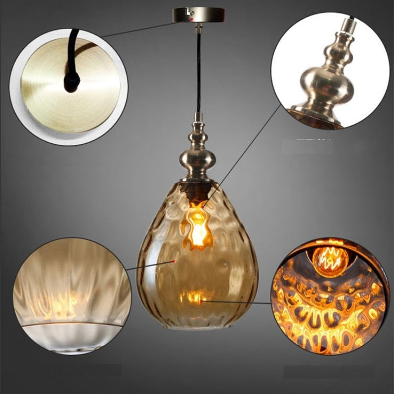 Arlena Drop Glass Pendant Lamp in Modern Nordic Style | Lersk