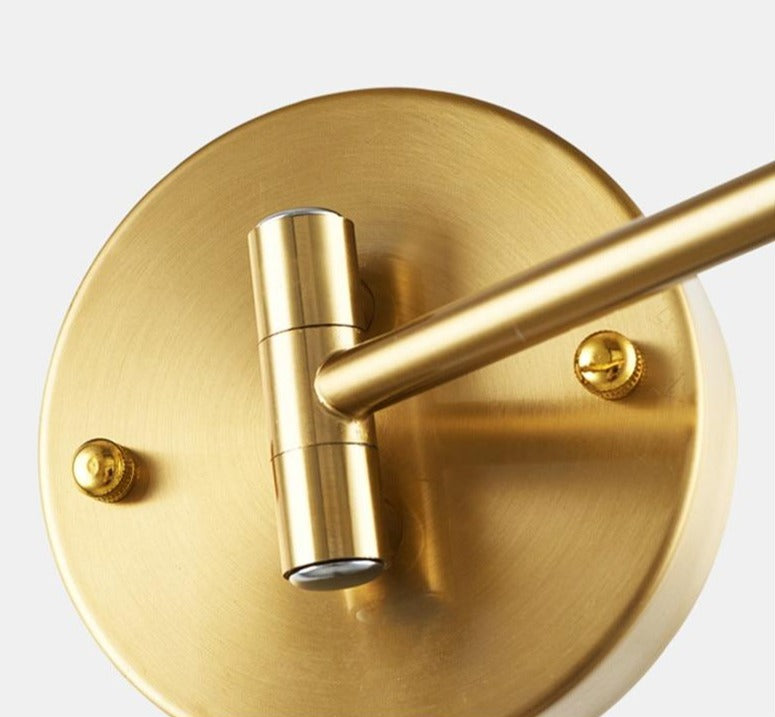 AeroLume Swivel Wall Sconce Iron With Brushed Brass Finish | Lersk
