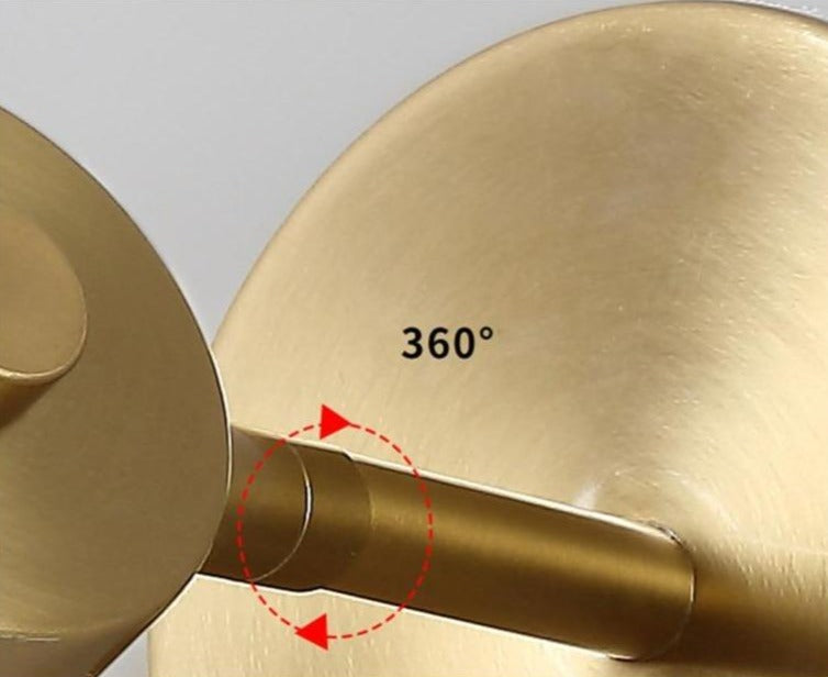 AeroLume Swivel Wall Sconce Iron With Brushed Brass Finish | Lersk