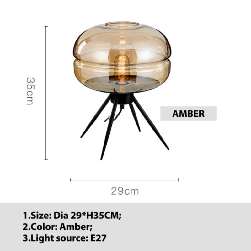 Calen | Stolní lampa se skleněným stínidlem | Lersk