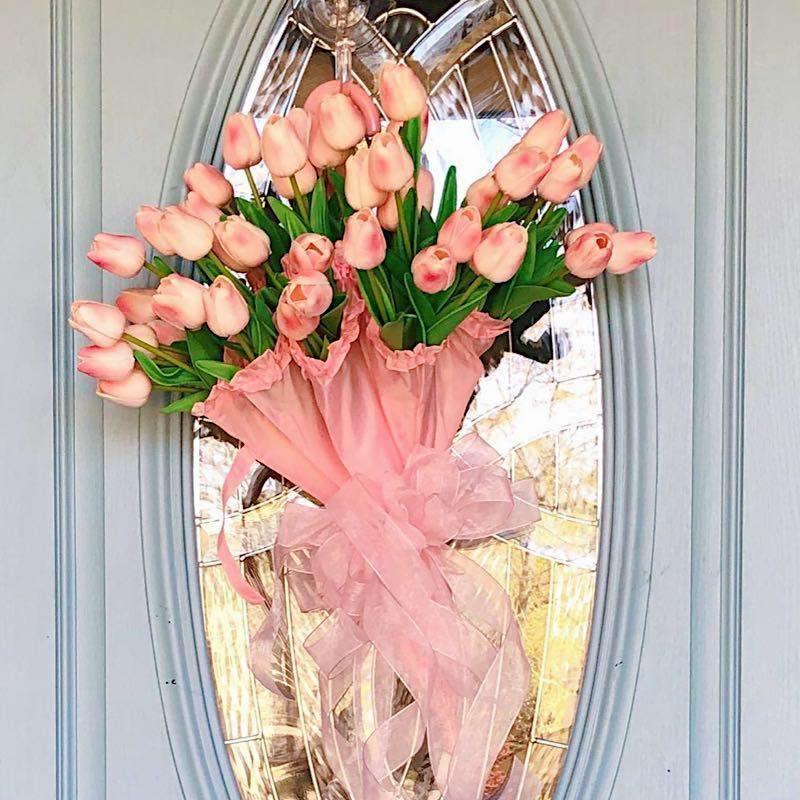 Set bouquet di fiori artificiali 10 pezzi tulipani finti | Lersk