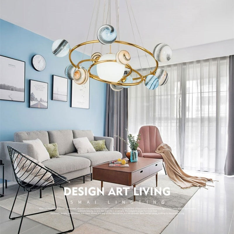 LumiSphere Designer Planet Kronleuchter | Lersk