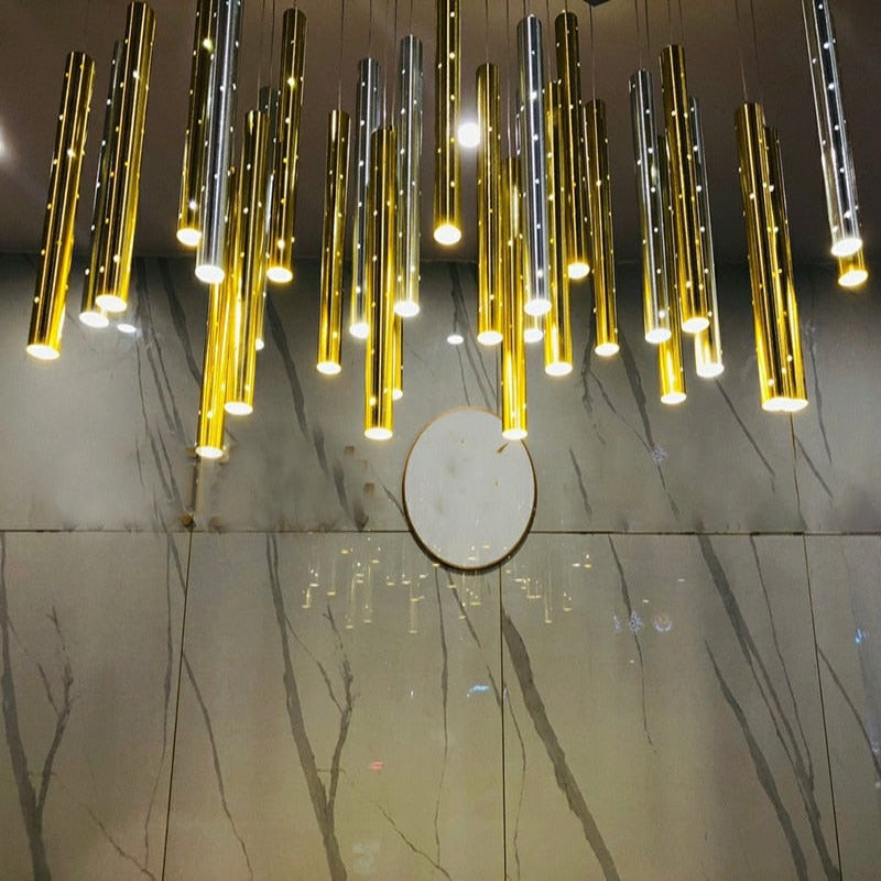 Radiant Elongated Cylindrical Chandelier | Lersk