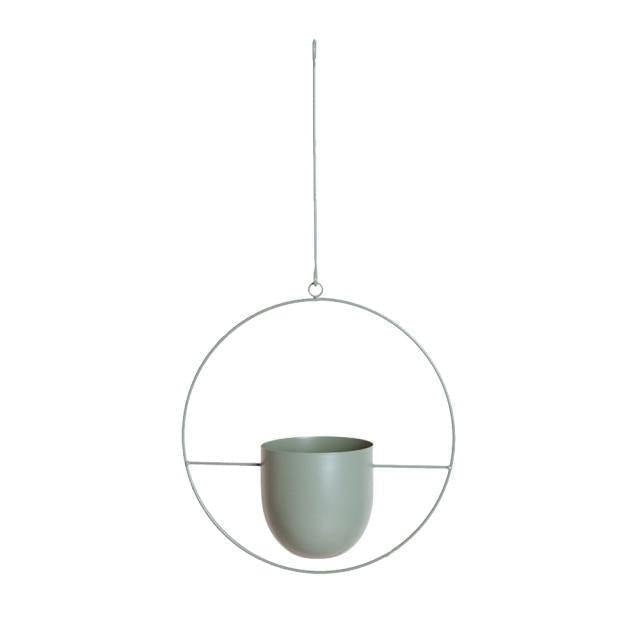 Nivara Inky Finish Metal Hanging Planter for Modern Homes | Lersk