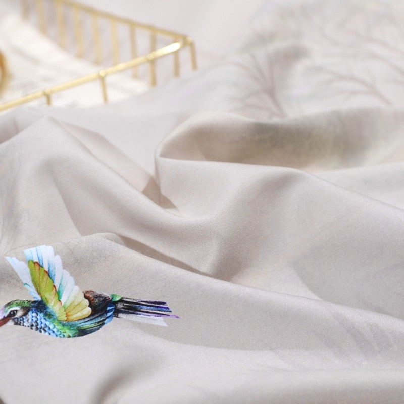 Aurelia Egyptian Cotton Bedding Set With Floral Print | Lersk