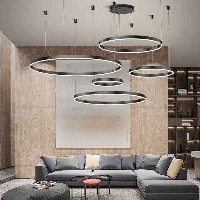 LuxeGlow | Lampadario Moderno Rotondo Elegante a Luce Infinita | Lersk