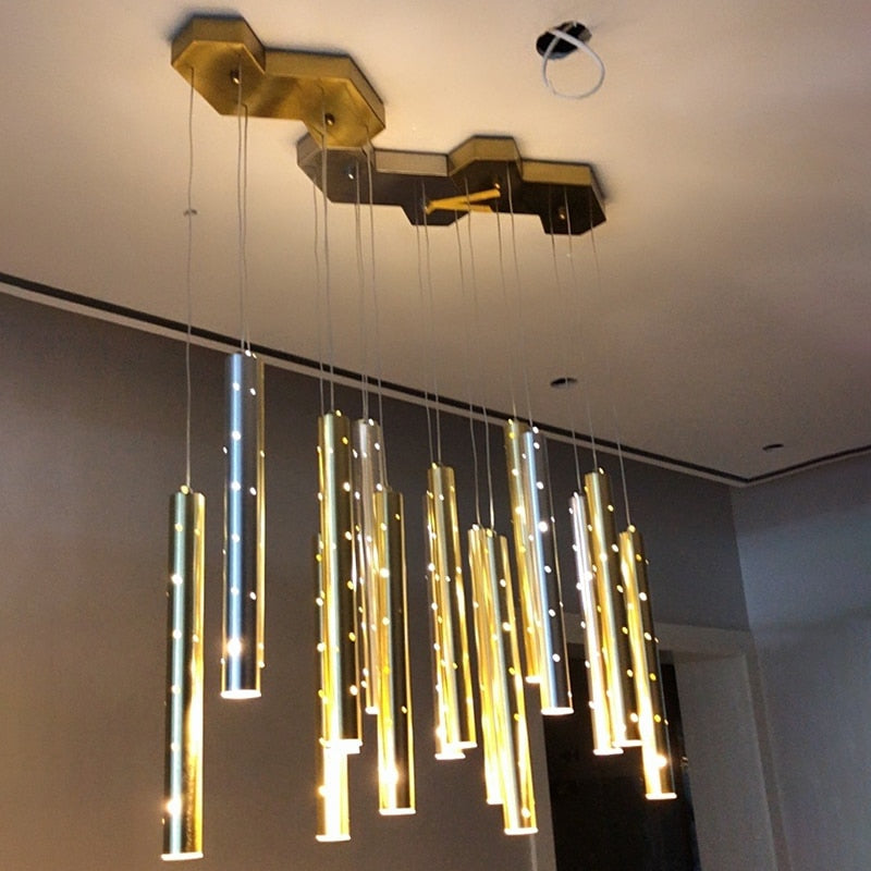 Radiant Elongated Cylindrical Chandelier | Lersk