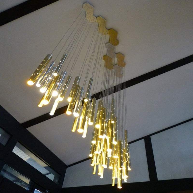 Radiant Elongated Cylindrical Chandelier | Lersk