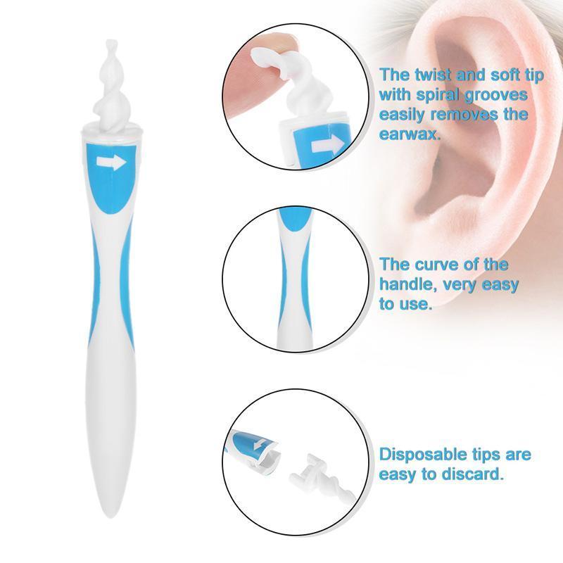 Smart Earpick Spiral Ear Wax Remover Cleaner With 16 Tips For Comprehensive Ear Cleaning | Lersk