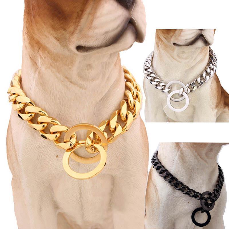 Rivaro Wide Cuban Chain Dog Collar 15mm Hip Hop Style | Lersk