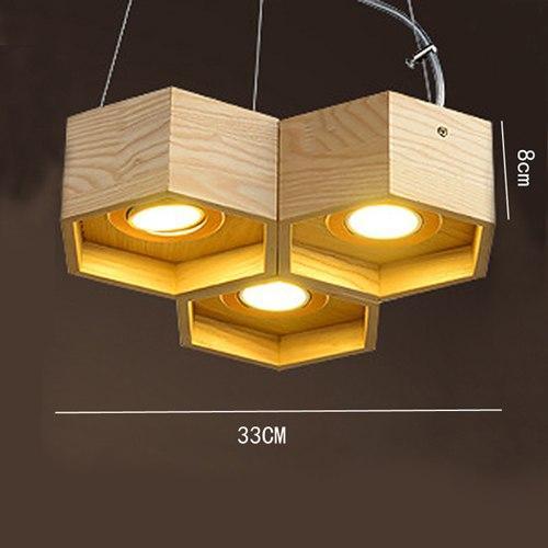 LumiHex Honeycomb Pendant Light In Bamboo And Wood | Lersk