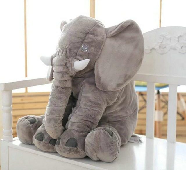Almohada de peluche de elefante, juguete para bebé, suave, acogedora y abrazable para recién nacidos | Lersk