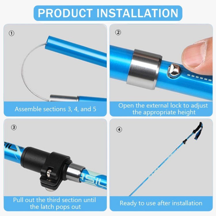 TrailEase Ultra Light Ergonomic Adjustable Trekking Poles | Lersk