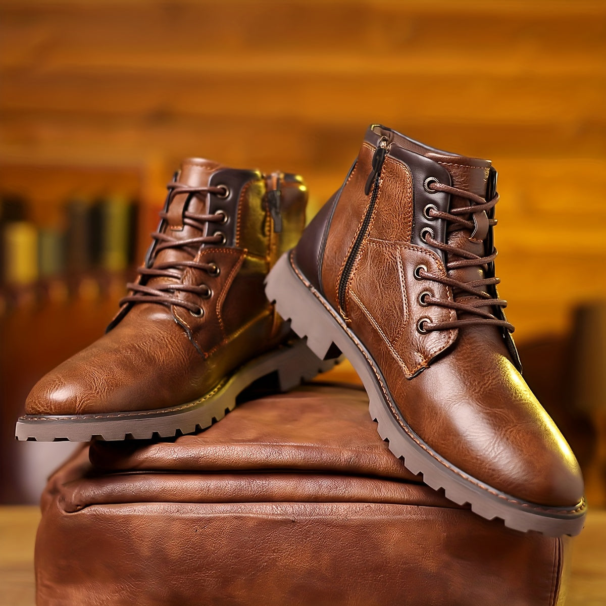 Aurelix | Botas de cuero con cremallera | Lersk
