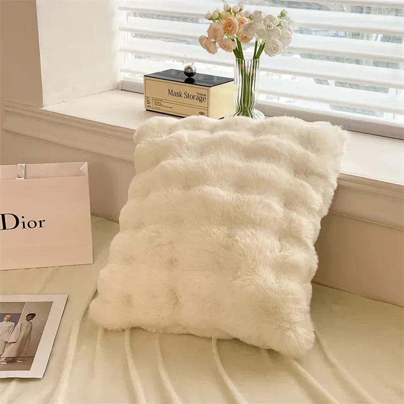 Couverture Bubble Cuddle en peluche ultra douce en fausse fourrure pour des nuits confortables | Lersk
