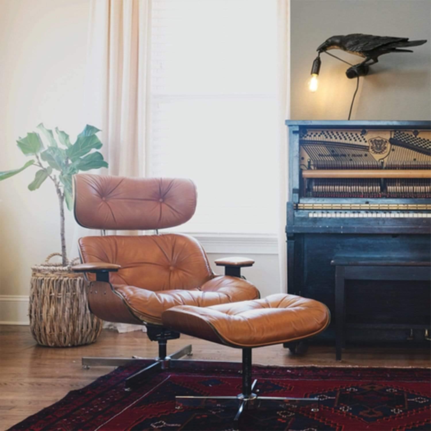 Rookhaven Whimsical Raven Bird Table Lamp for Living Room | Lersk